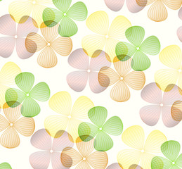 Seamless Pastel Flower Pattern - Fabric - Textile - Background