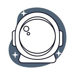 astronaut helmet space isolated icon