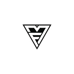 mf letter original monogram logo design