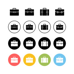 set of Briefcase icons . Briefcase vector icon