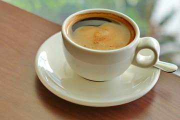 hot americano coffee macro