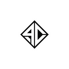 pc letter original monogram logo design