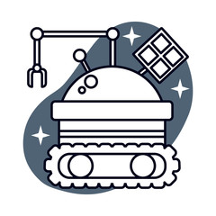 Naklejka premium space robotic explorator isolated icon