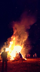 Fototapeta na wymiar Huge fire in Holi celebration,Indian traditional festival