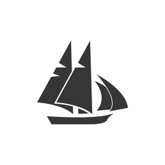 Sailboat graphic design template vector isolated