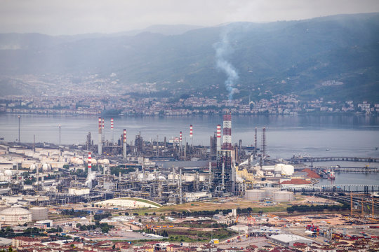 Turkey - May 27, 2020 :Tupras Izmit petroleum refinery. Tupras is Turkey's largest oil refinery.
