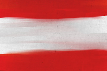 Hand painted Austria national flag