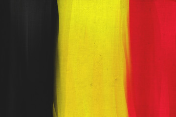 Hand painted Belgium national flag