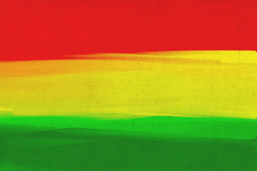 Hand painted Bolivia national flag
