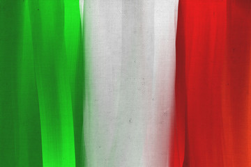 Hand painted Italy national flag