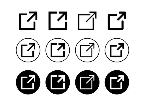 set of Link icons. Link vector icon. External link symbol vector icon. Hyperlink symbol