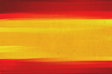 Hand painted Spain national flag