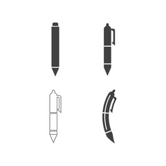 Set Pen Logo Template vector