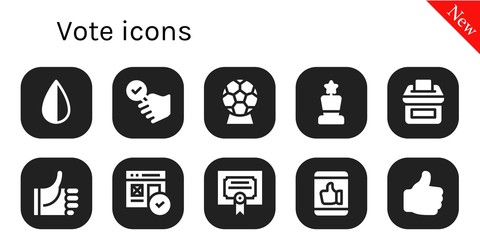 vote icon set
