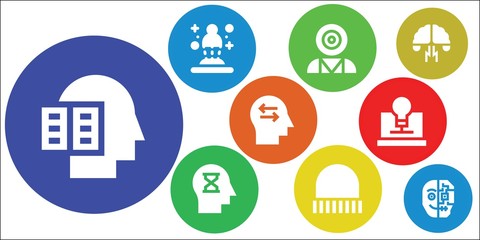 Modern Simple Set of intelligence Vector filled Icons