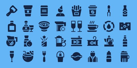 Modern Simple Set of drink Vector filled Icons