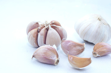 Garlic isolated on a white background