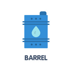 Barrel flat icon style illustration design on white background