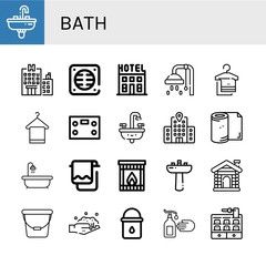 Set of bath icons