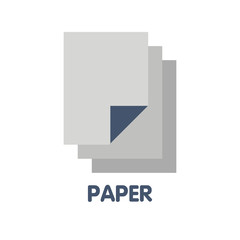 Paper flat icon style illustration design on white background