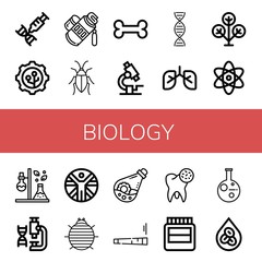 Set of biology icons