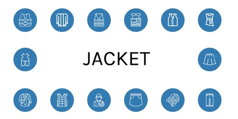 jacket icon set