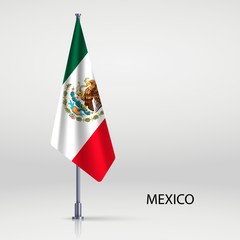 Mexico Hanging flag on flagpole © magr80