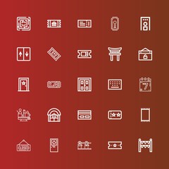 Editable 25 entrance icons for web and mobile