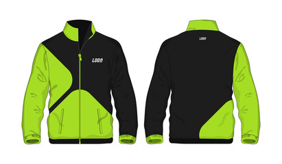 Sport Jacket green and black template for design on white background. Vector illustration eps 10. © Whatever