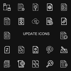 Editable 22 update icons for web and mobile