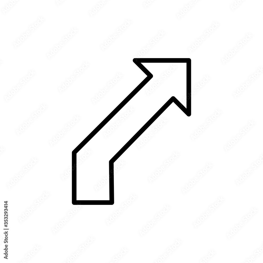 Wall mural Arrow direction icon