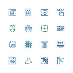 Editable 16 mouse icons for web and mobile