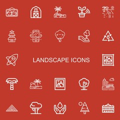 Fototapeta premium Editable 22 landscape icons for web and mobile