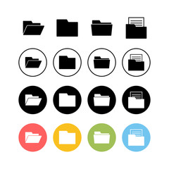 set of Folder Icons . Folder and documents Icon. icon archive