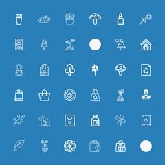 Editable 36 eco icons for web and mobile
