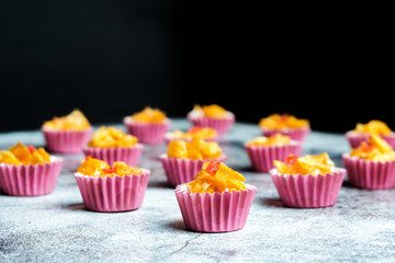 Selective focus picture of newly baked honey cornflakes during Eid Mubarak.