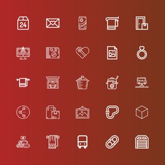 Editable 25 square icons for web and mobile