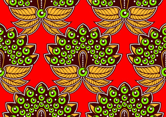 african seamless pattern, picture art and abstract background, vector illustration file.