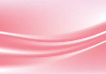 Smooth elegant pink silk or satin cloth texture background. Luxurious background design. Vector Illustration.