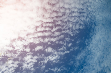 Sky blue Vast on a sunny day with beautiful clouds..