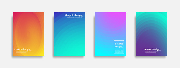 Minimal covers design. Colorful line design gradients. Cool modern background design. Future geometric patterns. Eps10 vector.