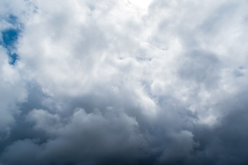 The blue sky is covered with beautiful clouds.