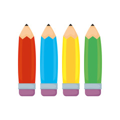 colors pencils school supplies icon