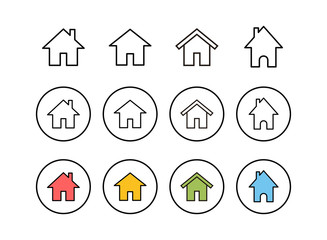 set of Home icons . House vector icon. Address