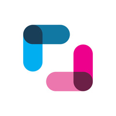 creative full color arrow logo design