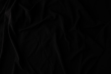 Black fabric texture for background.