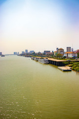 A beautiful view of mekong river at Phnom Penh, Cambodia.