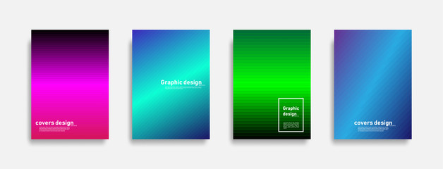 Minimal covers design. Colorful halftone gradients. Cool modern background design.