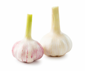 Obraz premium Garlic on a white background