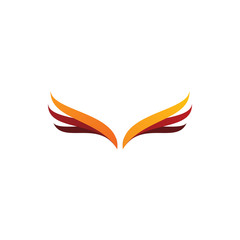 phoenix flame wing logo design